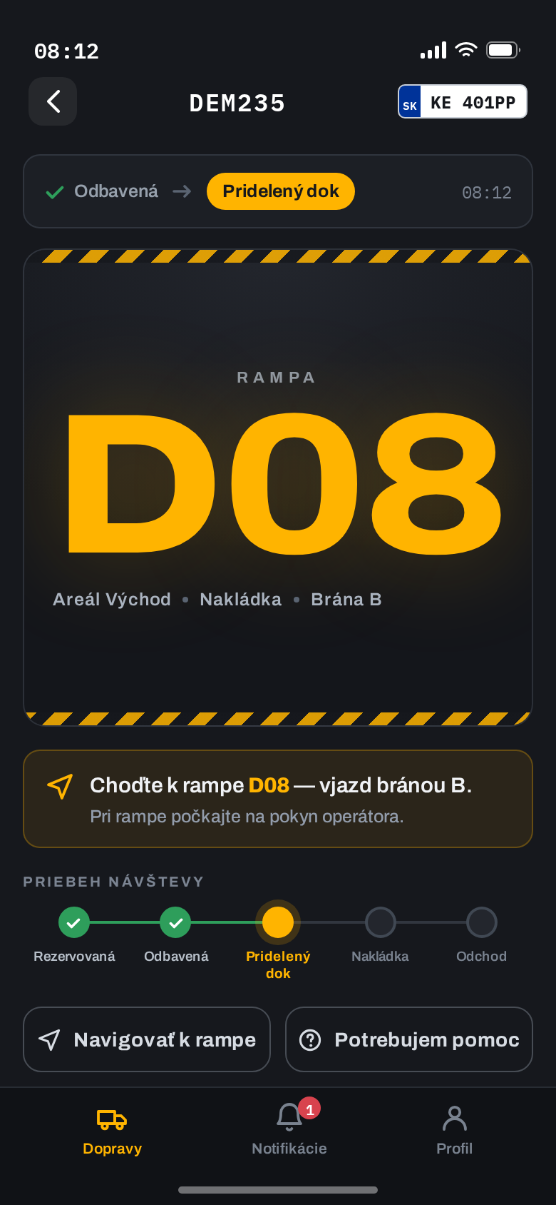 Pridelený dok